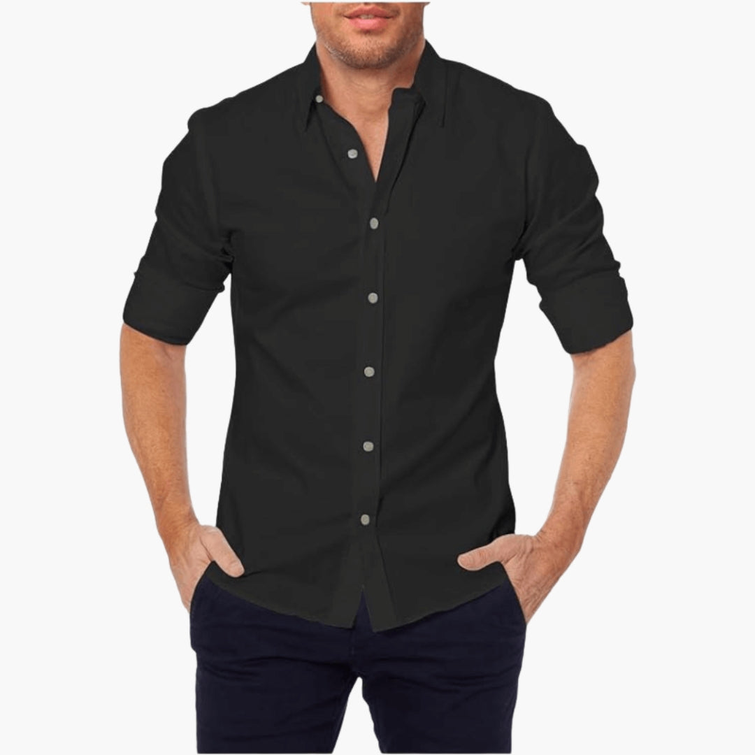 Chemise homme à col avec fermeture zippée