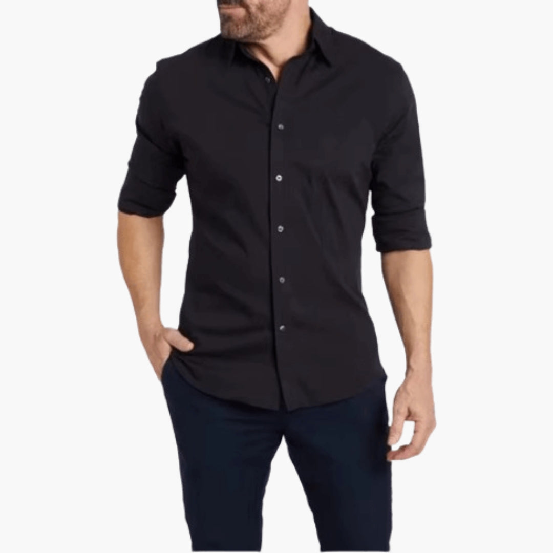 Men's shirt with collar and zip closure