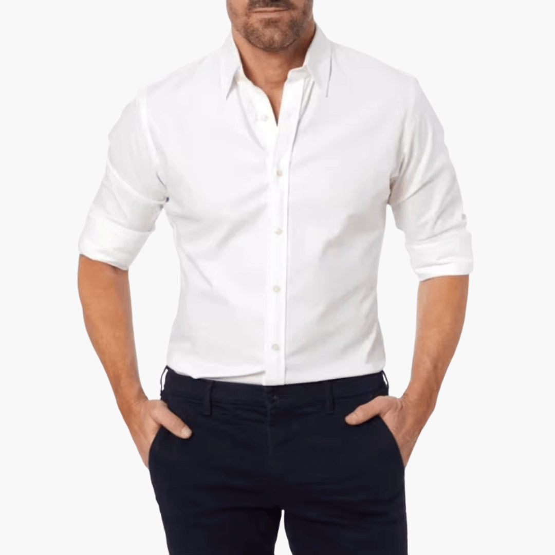 Men's shirt with collar and zip closure