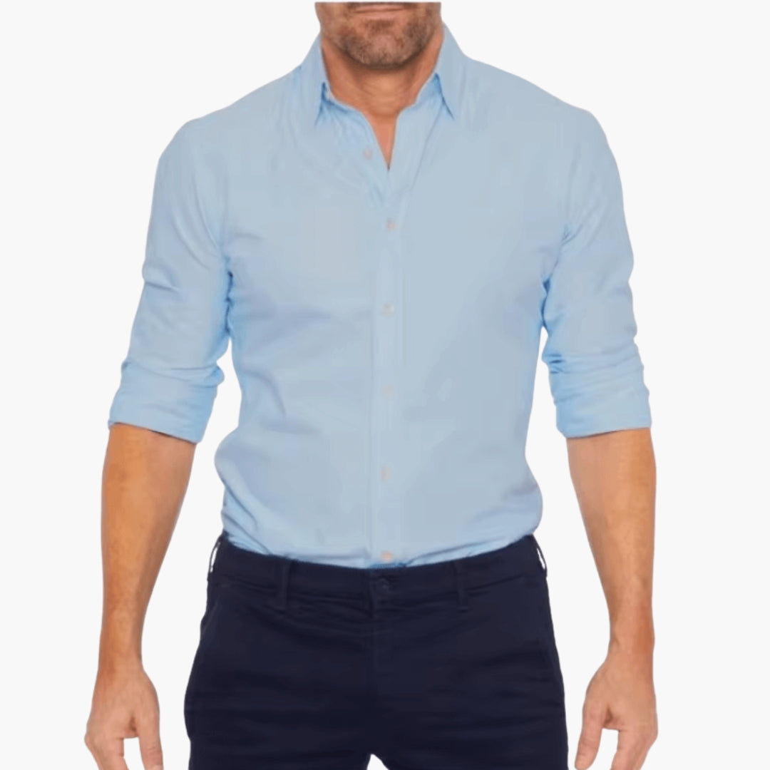 Men's shirt with collar and zip closure