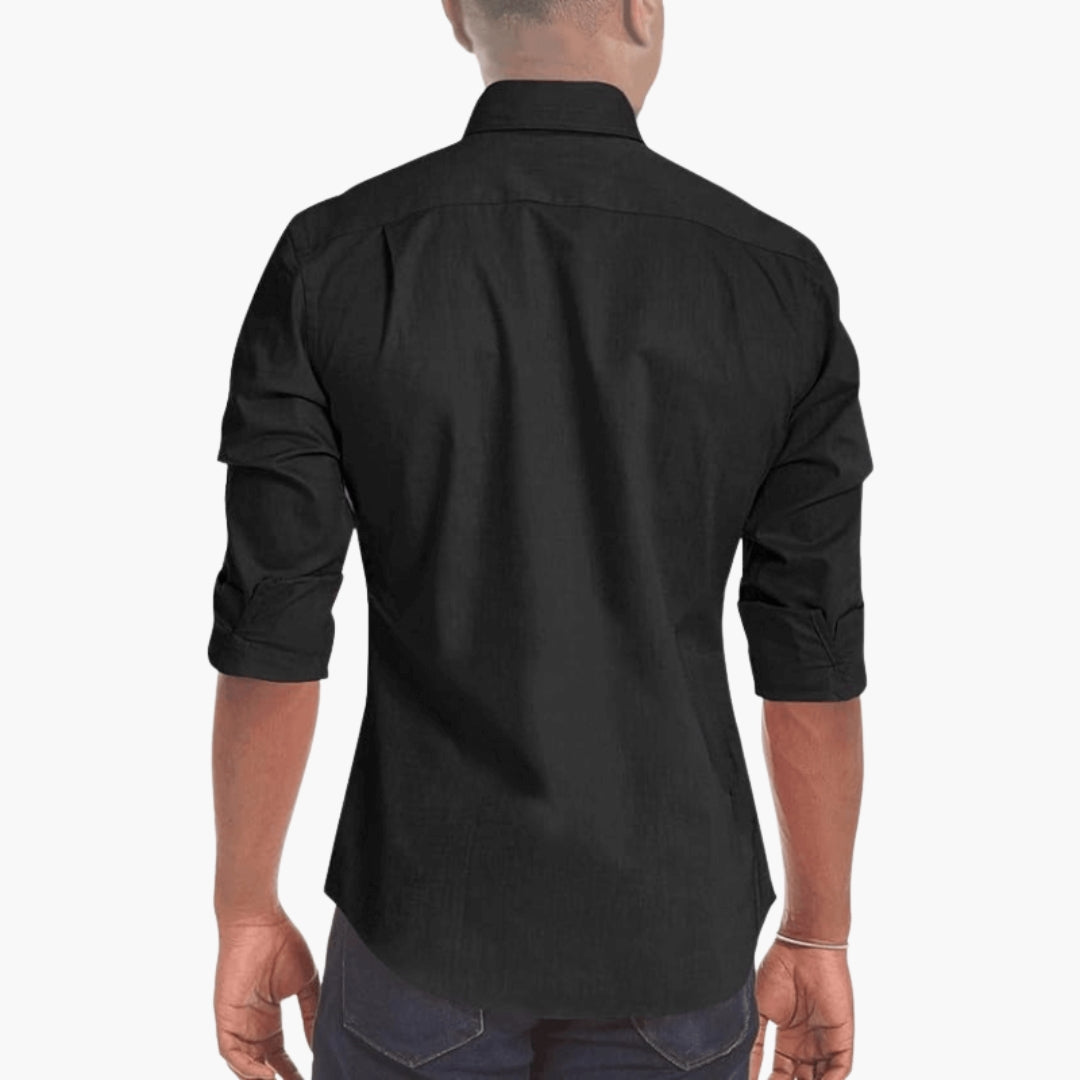 Men's shirt with collar and zip closure