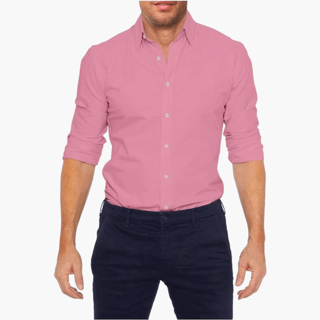 Men's shirt with collar and zip closure
