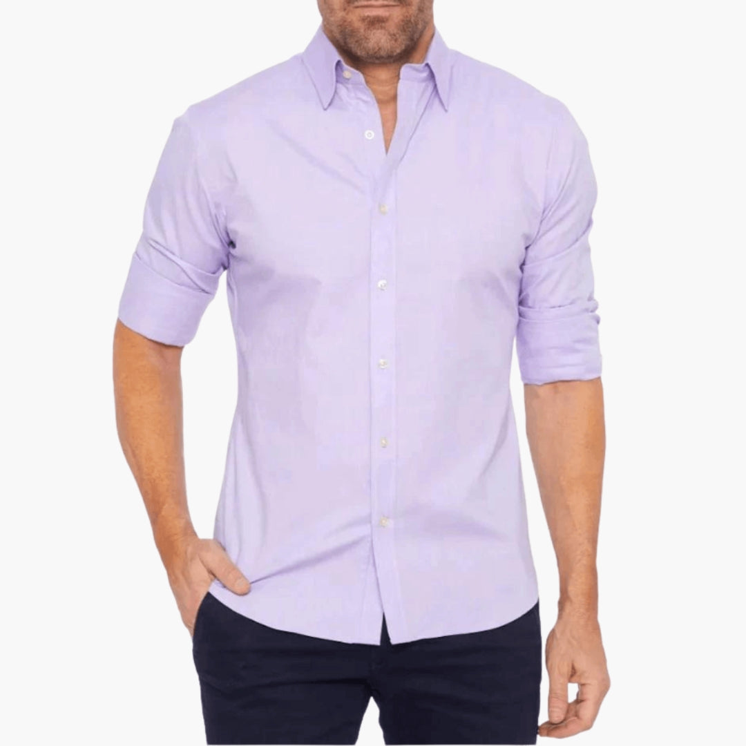 Men's shirt with collar and zip closure