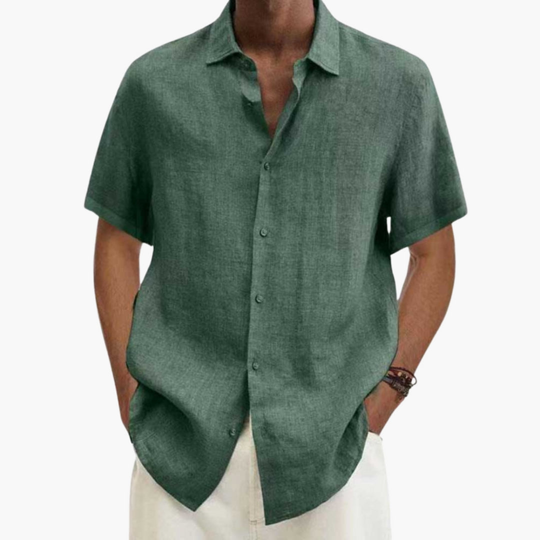 Chemise homme à manches courtes et col classique