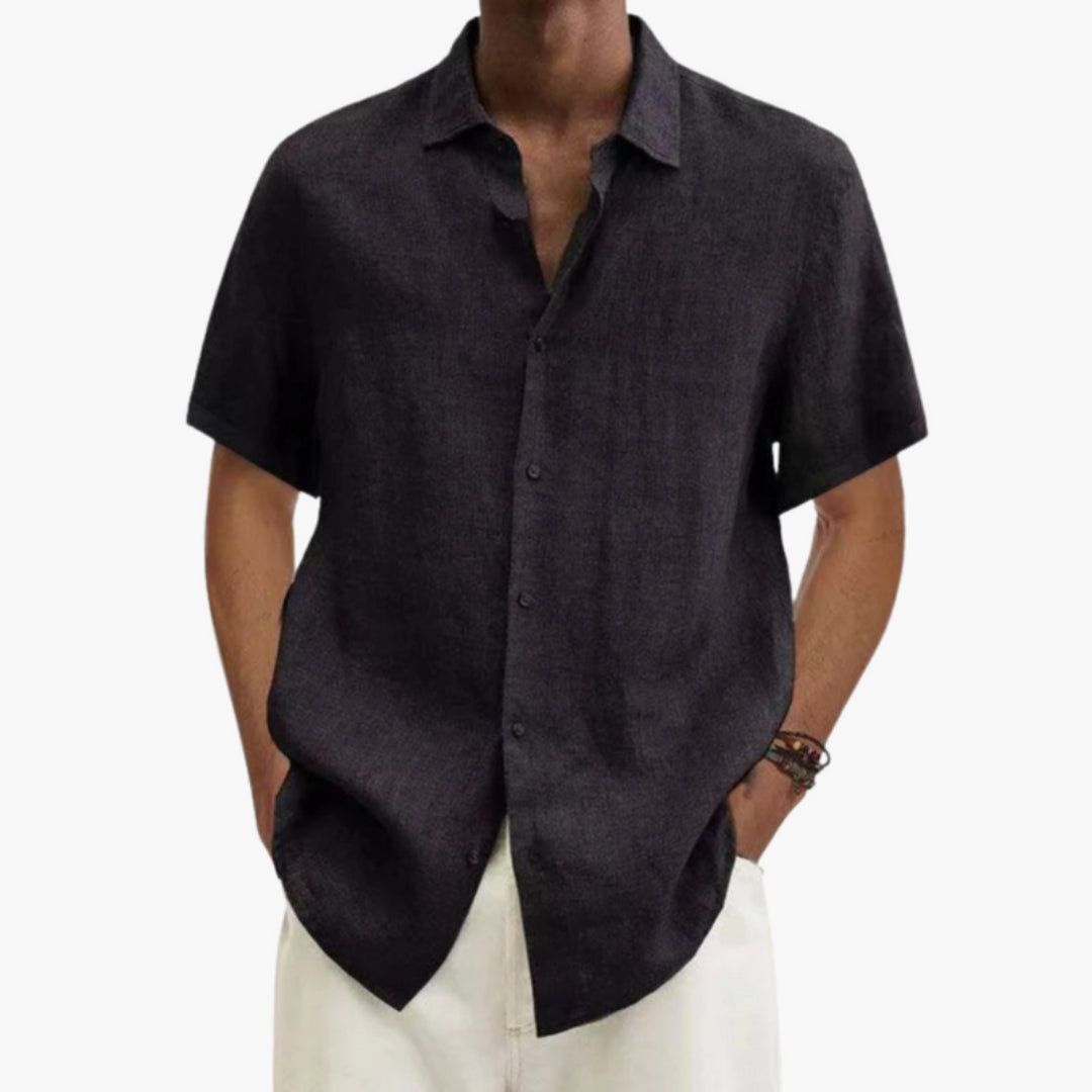 Chemise homme à manches courtes et col classique