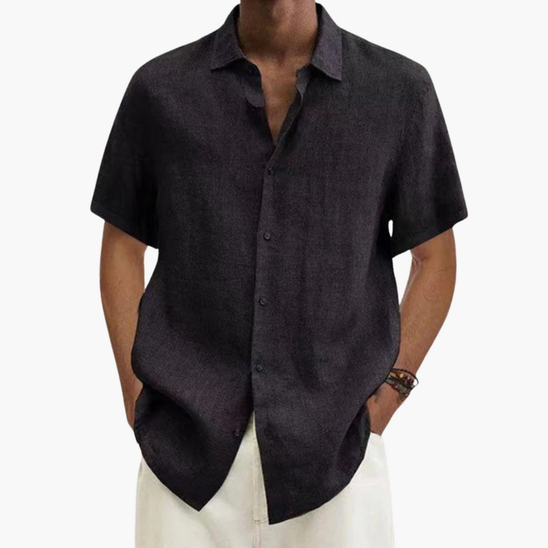 Chemise homme à patte de boutonnage et col classique