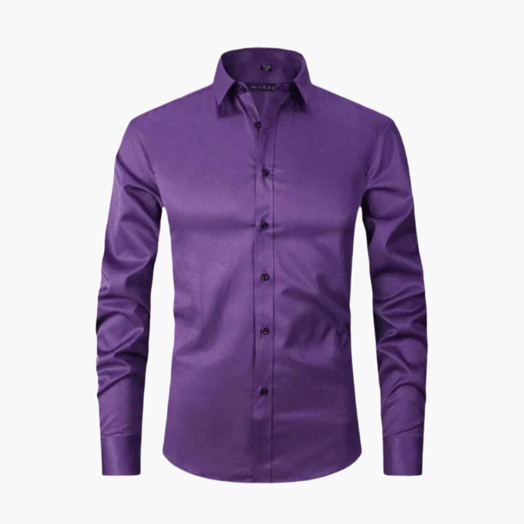 Fitted men's long-sleeve shirt