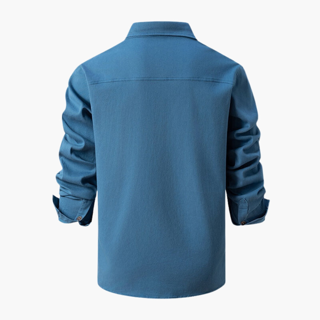 Camicia uomo con tasche sul petto e bottoni
