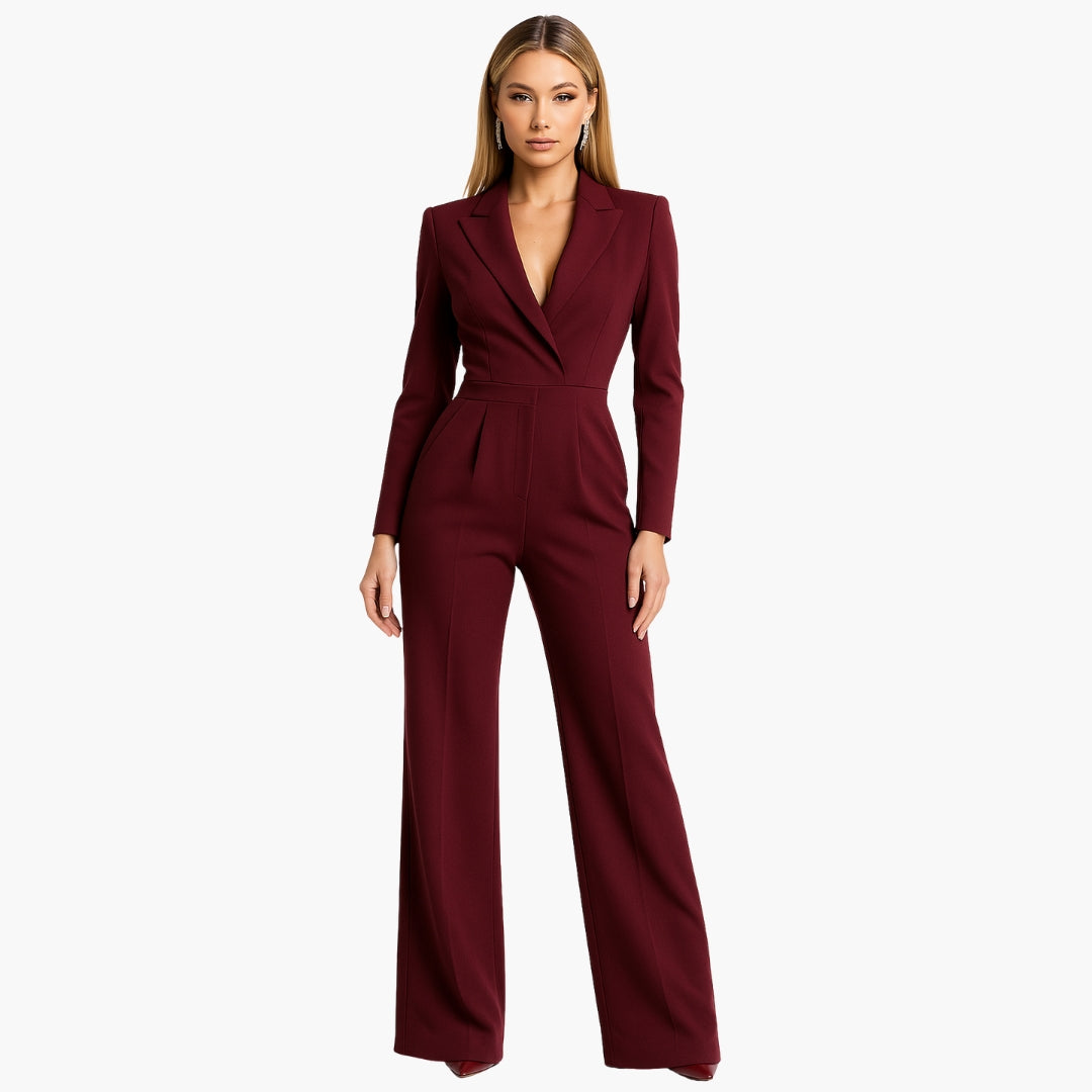 Combinaison femme portefeuille avec taille dessinée