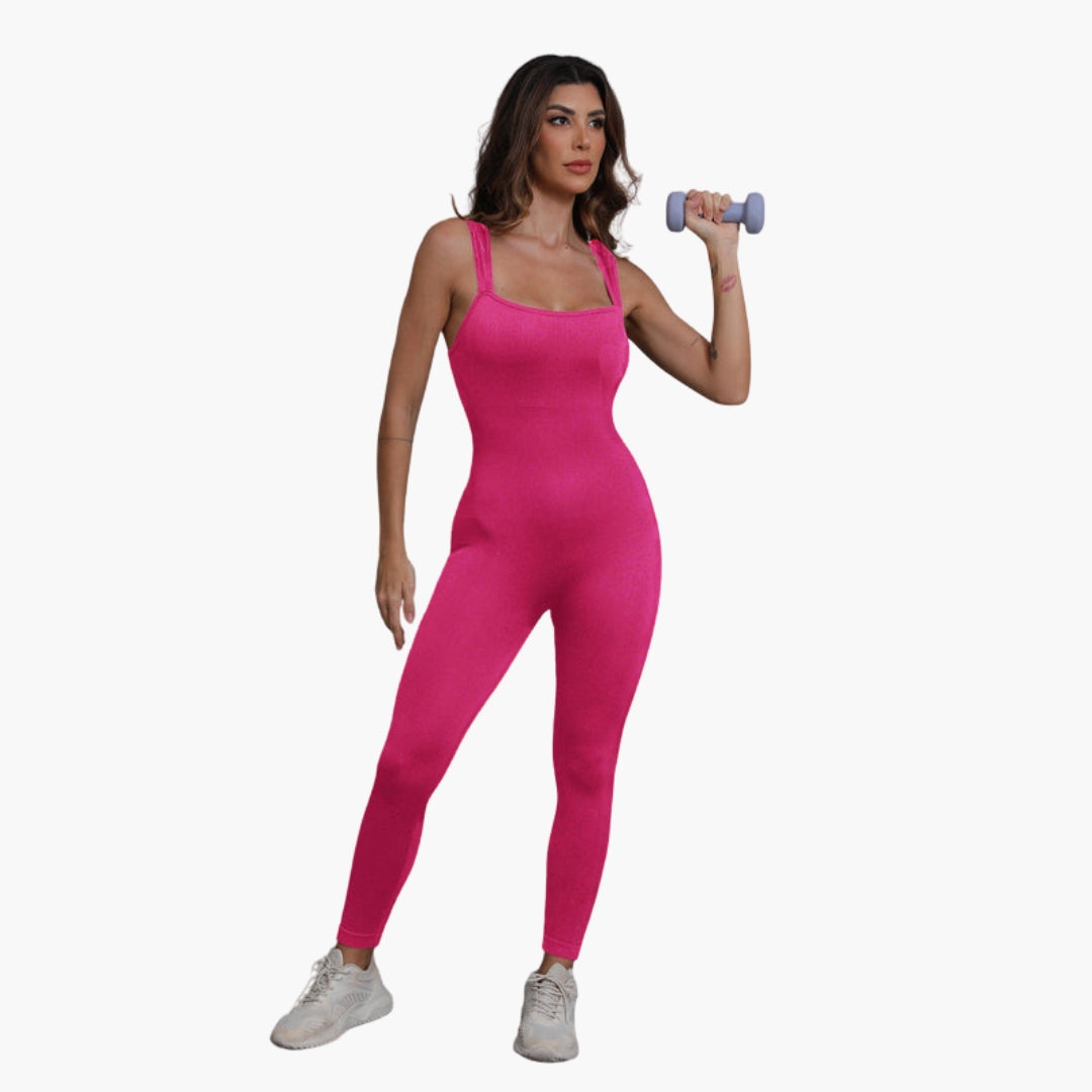 Tuta pantalone donna senza maniche con spalline larghe