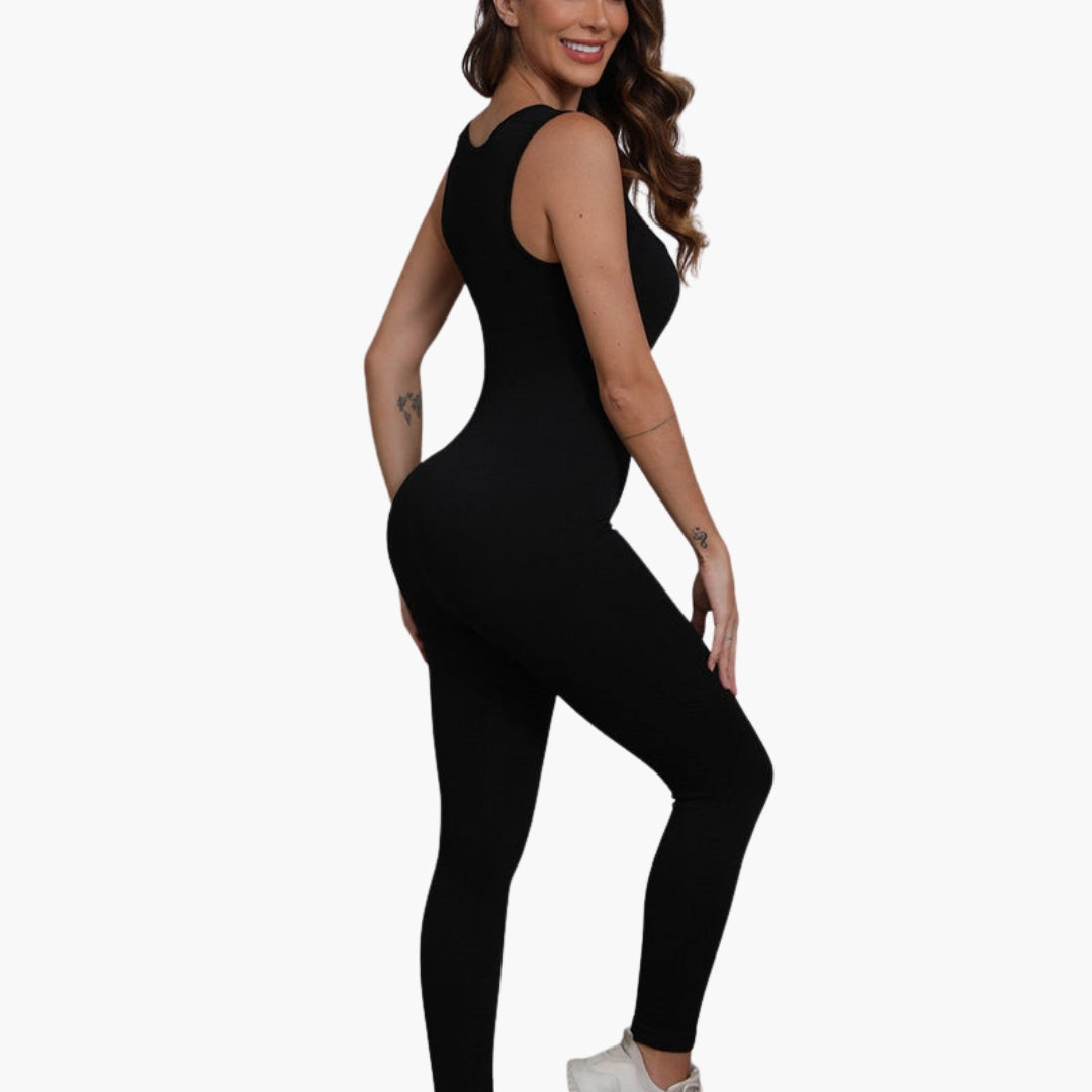 Tuta pantalone donna senza maniche con spalline larghe