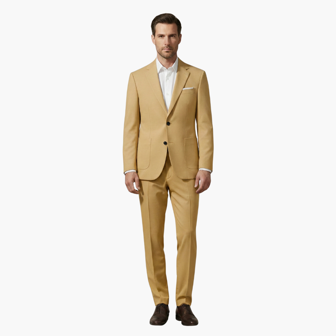 Costume Homme Deux Pièces avec Blazer Col à Revers