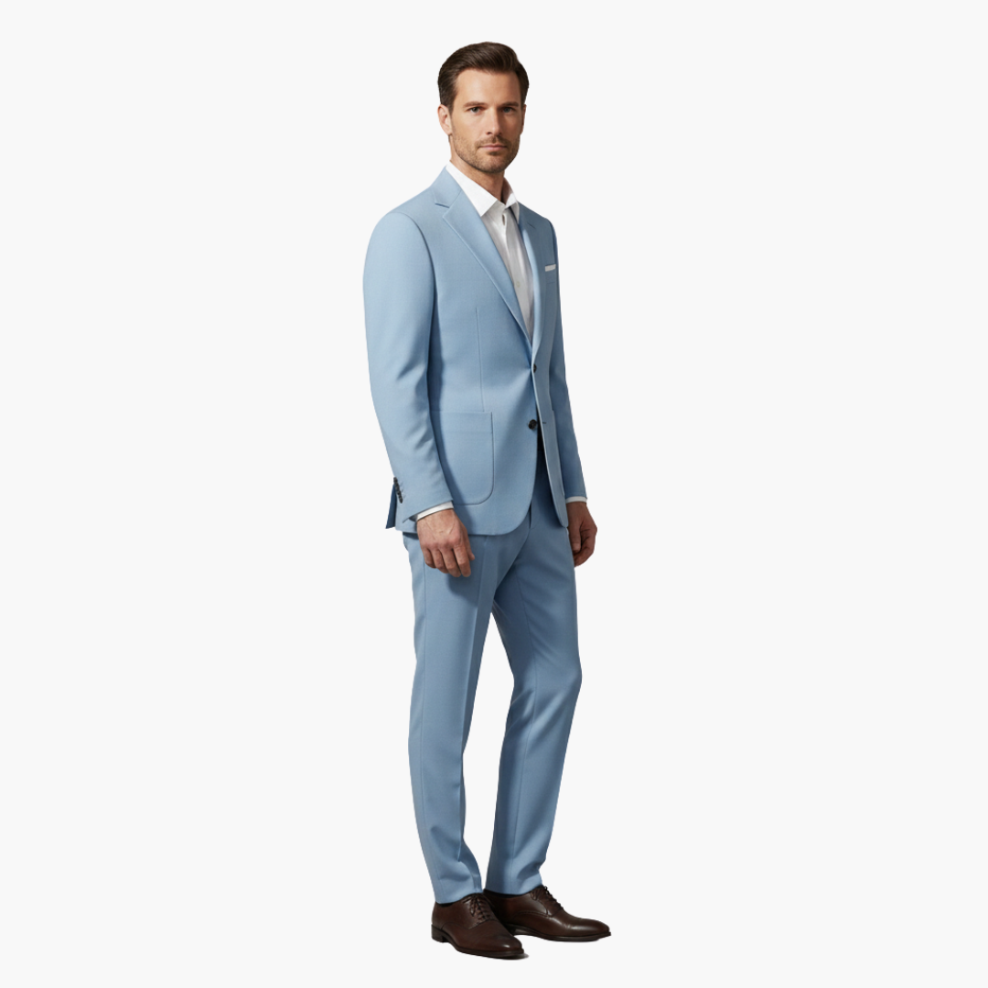 Costume Homme Deux Pièces avec Blazer Col à Revers