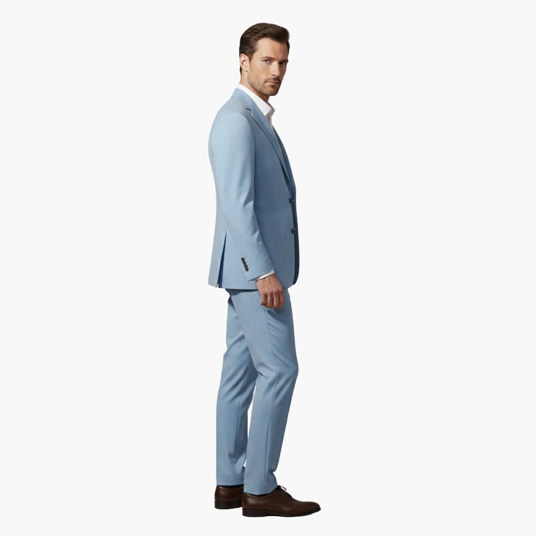 Costume Homme Deux Pièces avec Blazer Col à Revers