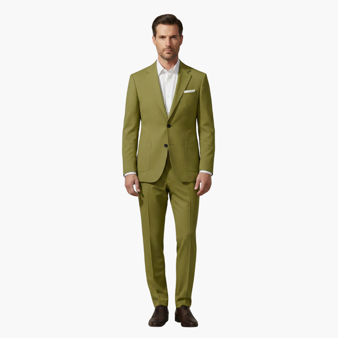 Costume Homme Deux Pièces avec Blazer Col à Revers