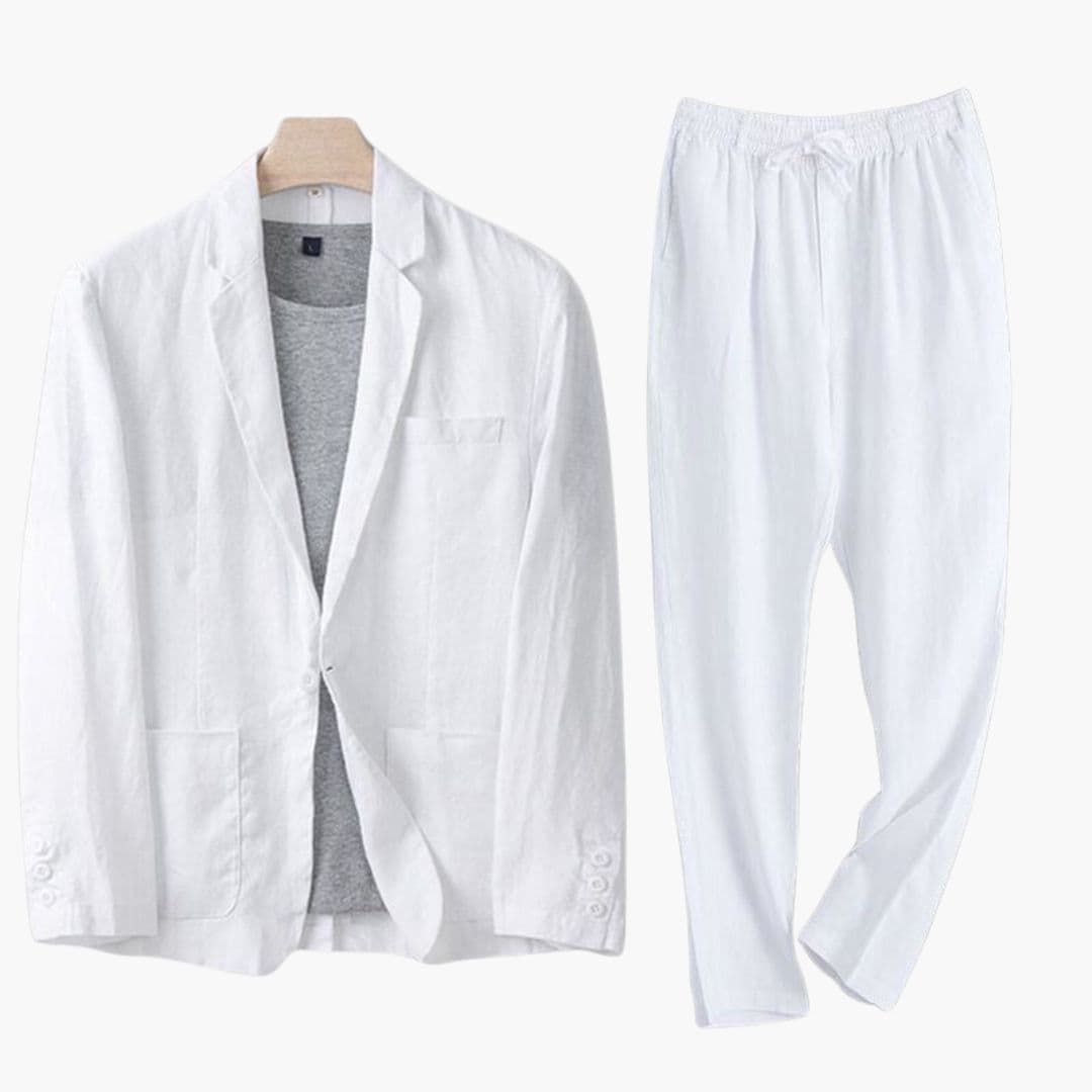 Costume Homme avec Veste Col à Revers et Pantalon