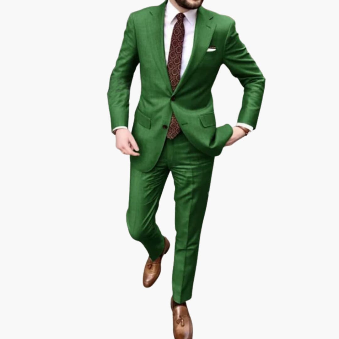 Costume homme deux pièces avec revers classiques et pantalon slim