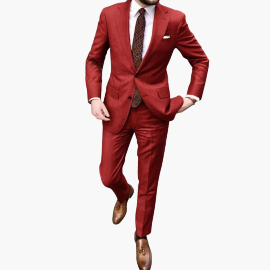 Costume homme deux pièces avec revers classiques et pantalon slim
