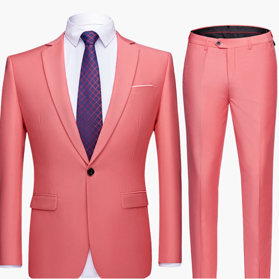 Zweiteiliges Herrenanzug mit Blazer und Hose mit geradem Schnitt