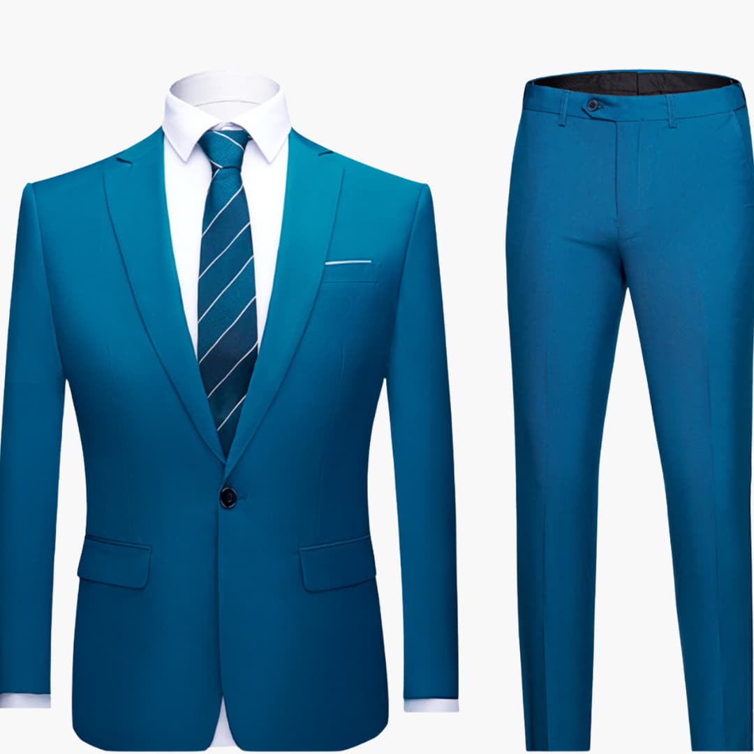 Zweiteiliges Herrenanzug mit Blazer und Hose mit geradem Schnitt