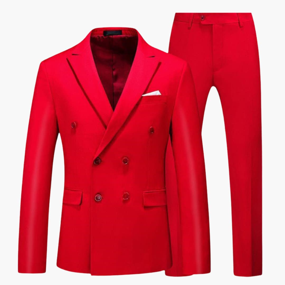Costume homme deux-pièces été veste et pantalon en tissu léger