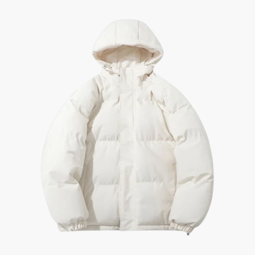 Unisex donsjack met capuchon en ritssluiting