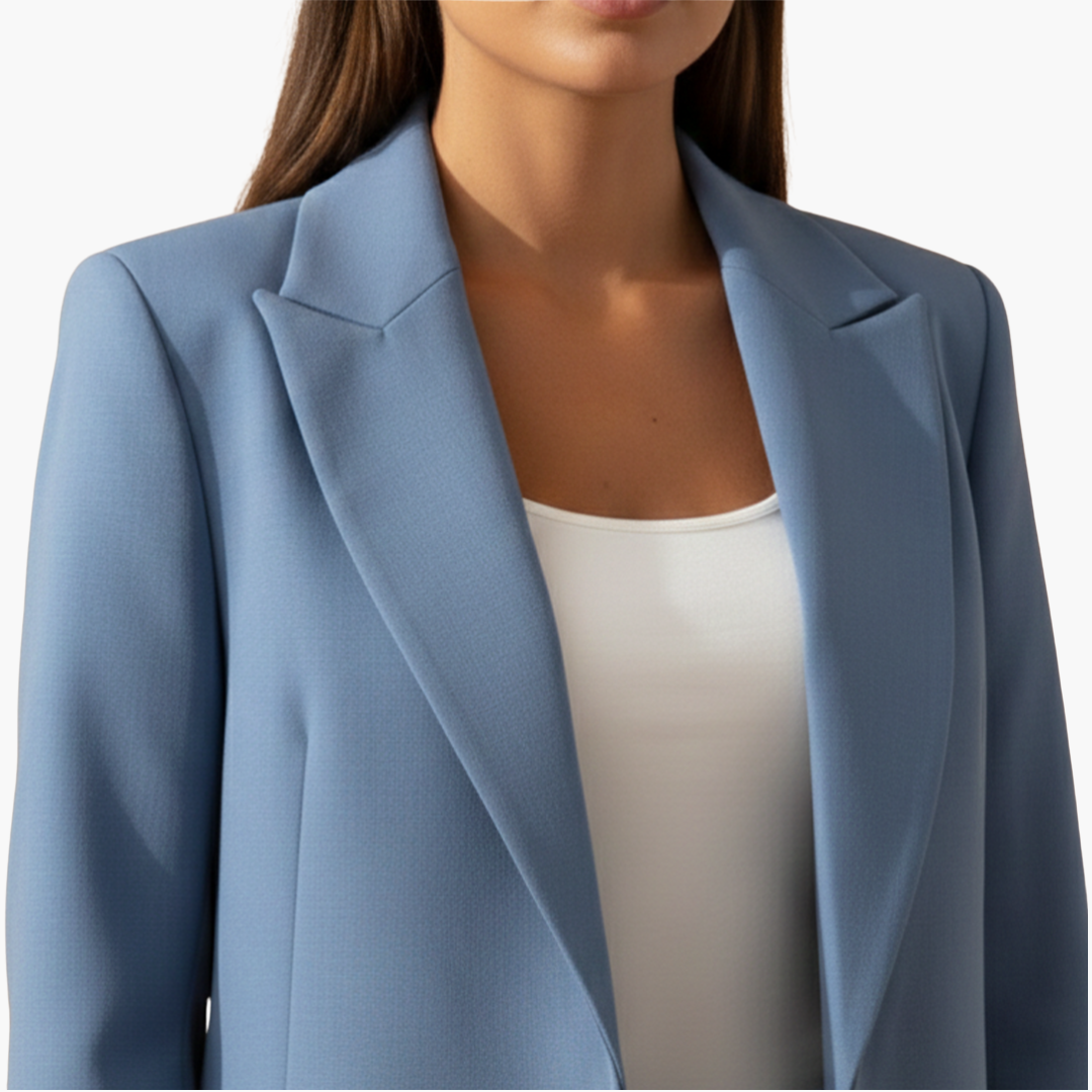 Ensemble Blazer et Pantalon Femme à Revers Notchés et Coupe Ajustée