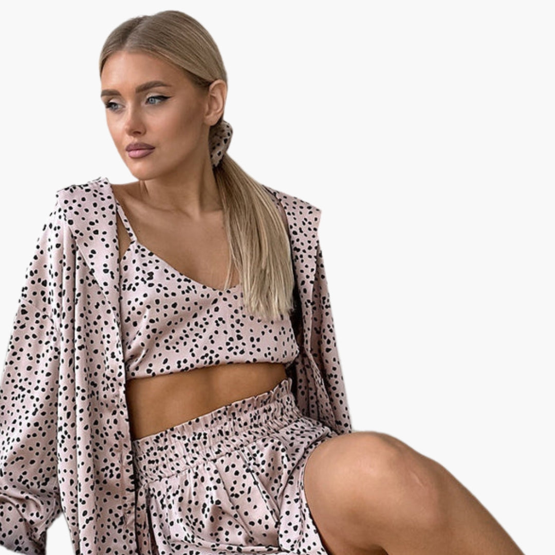 Completo Donna Estivo a Maniche Corte con Top a Fiocco