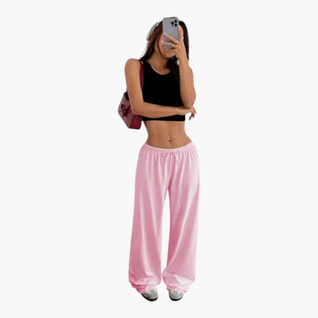 Damenensemble Kurzoberteil und Weithose