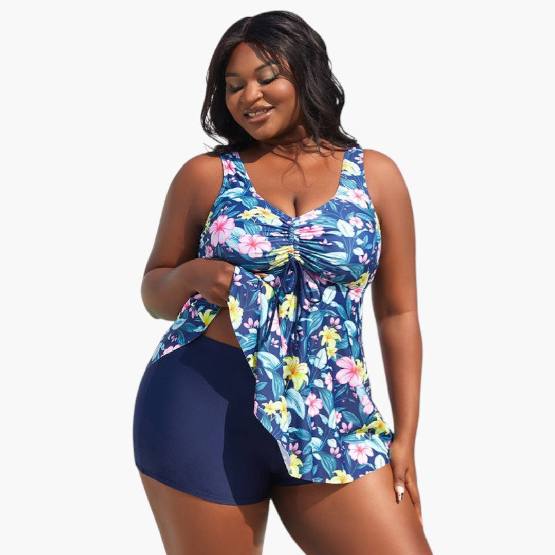 Conjunto de tankini para senhora de tamanho grande