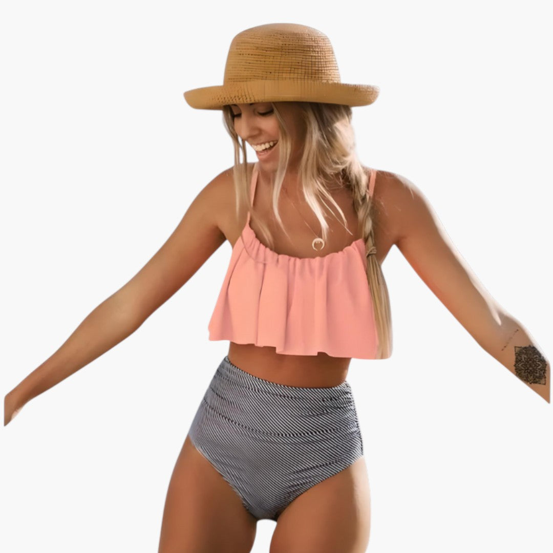 Completo bikini donna con top a balze