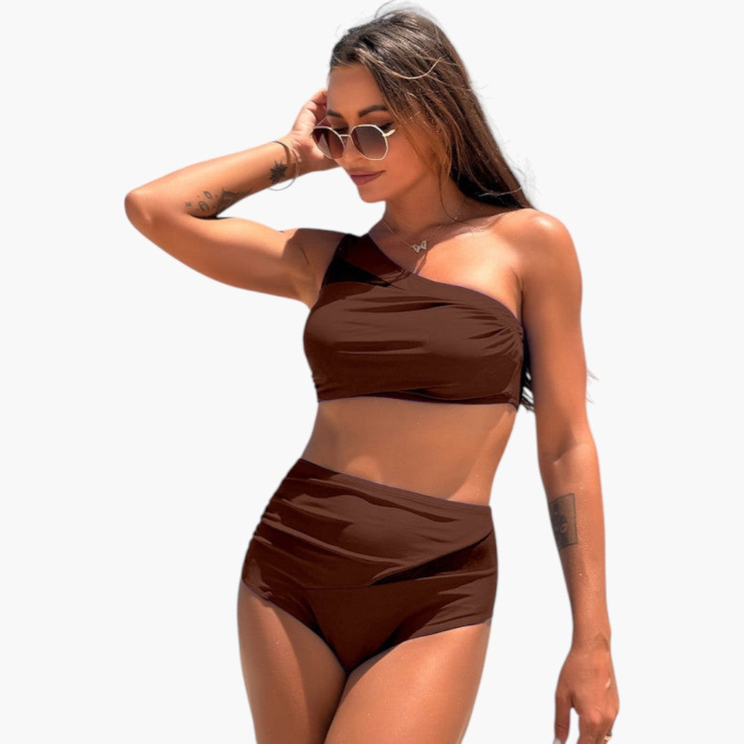 Completo bikini donna con top asimmetrico