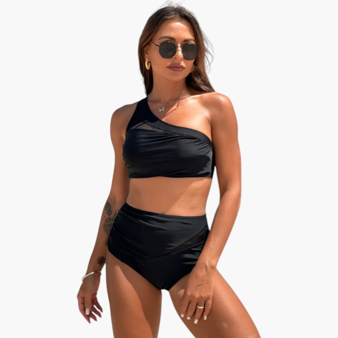 Completo bikini donna con top asimmetrico
