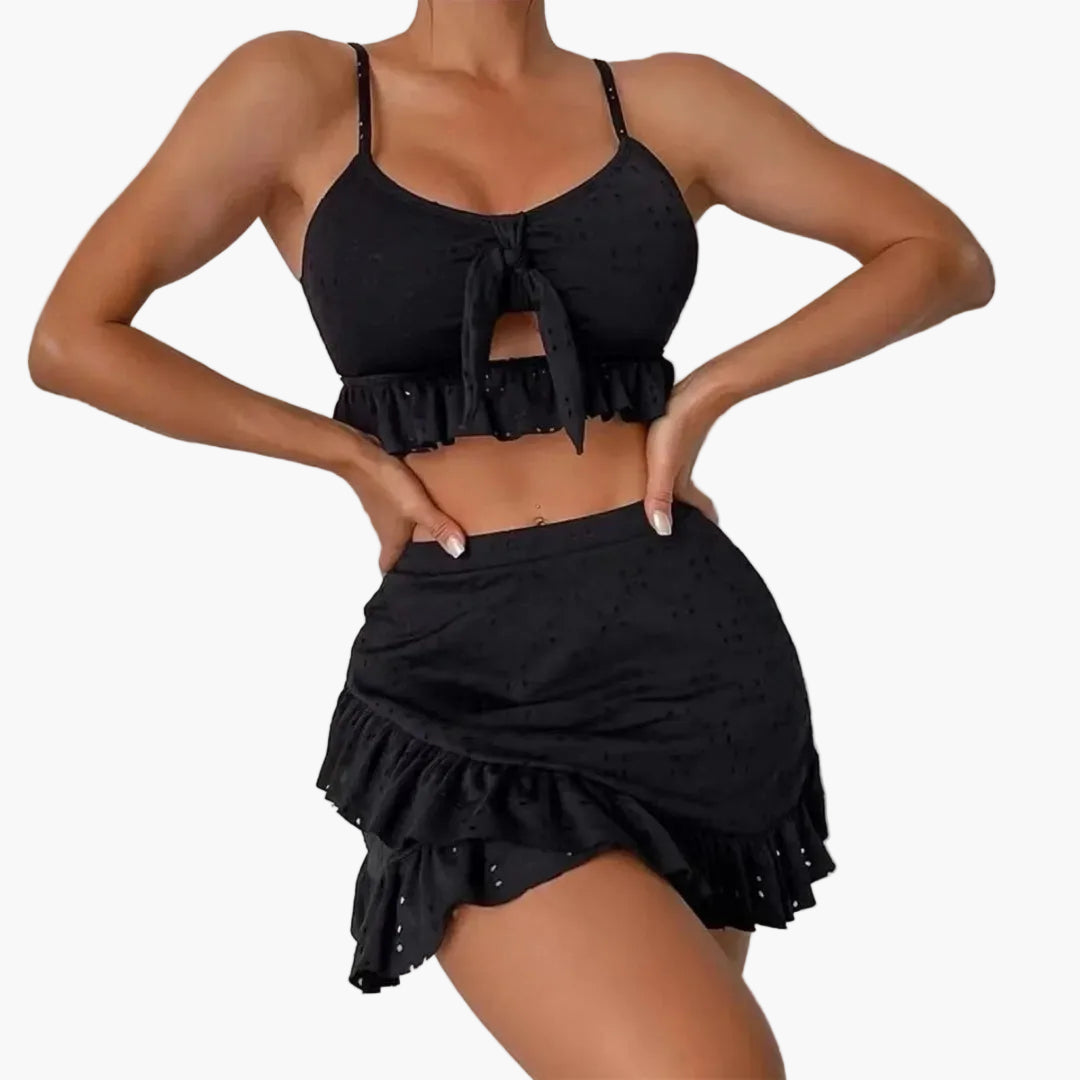 Bikini sæt til kvinder med flæser