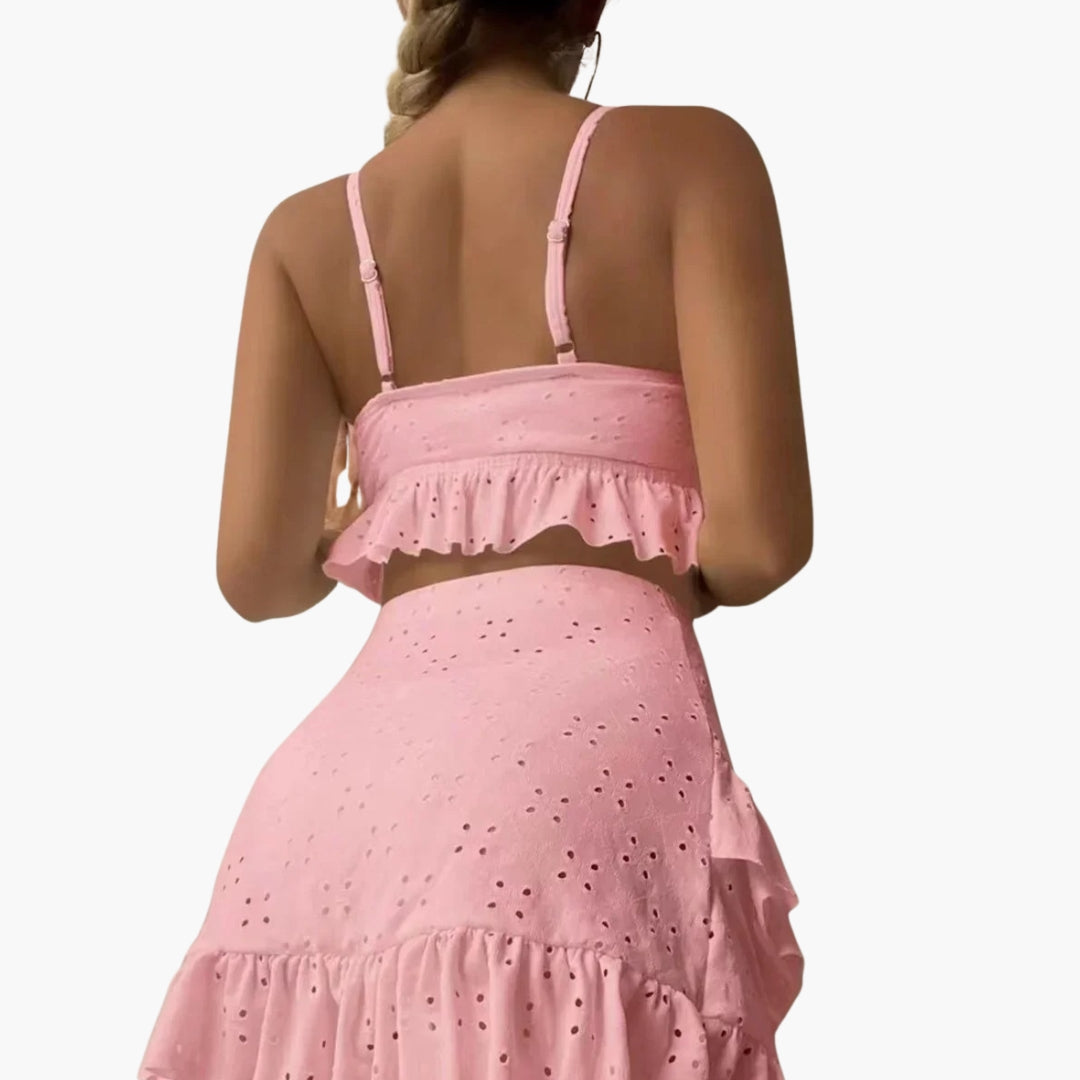 Bikini sæt til kvinder med flæser