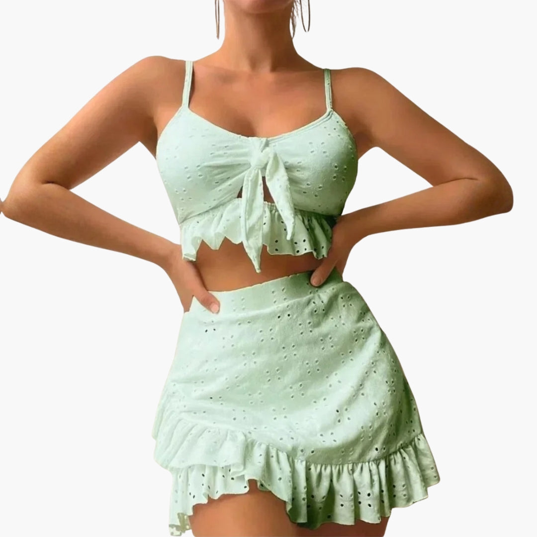 Bikini sæt til kvinder med flæser