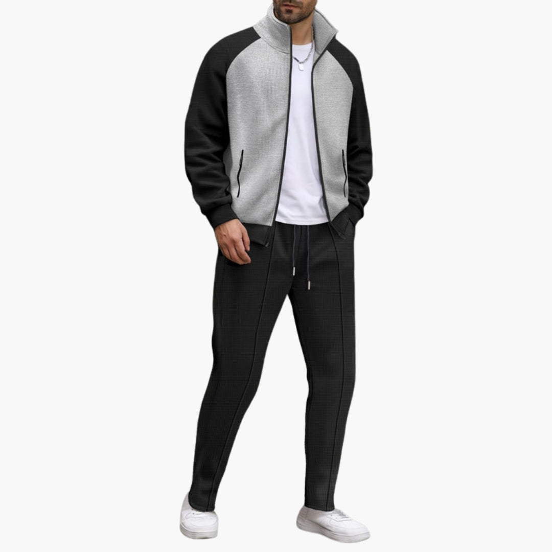 Ensemble bomber homme avec poches zippées et poignets élastiques