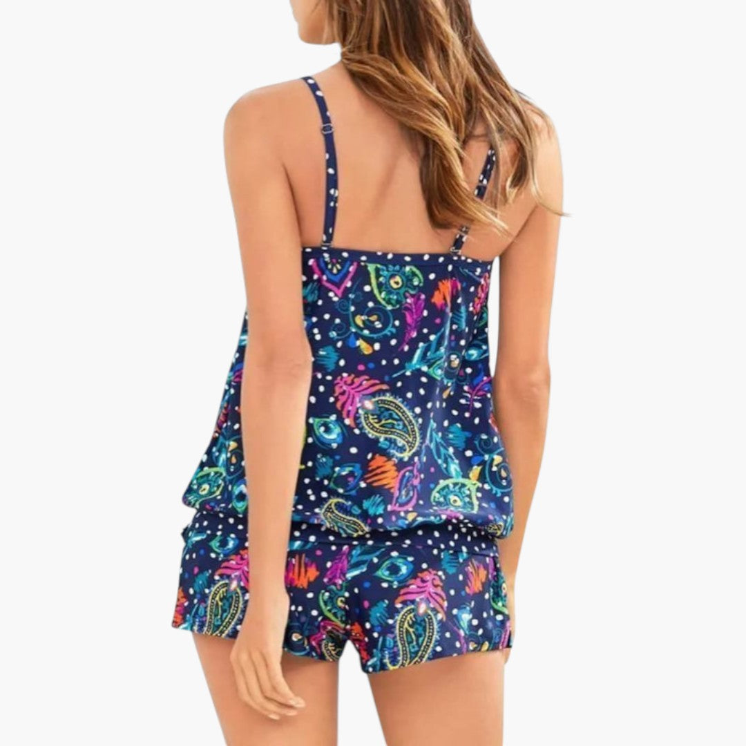 Completo estivo due pezzi donna con top senza maniche