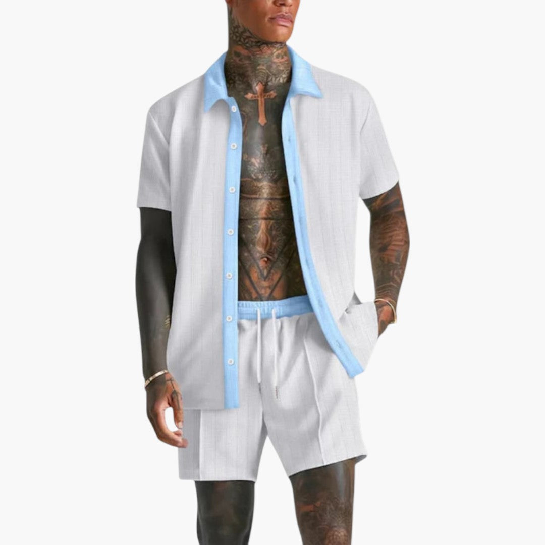 Ensemble d'été hommes a chemise à manches courtes