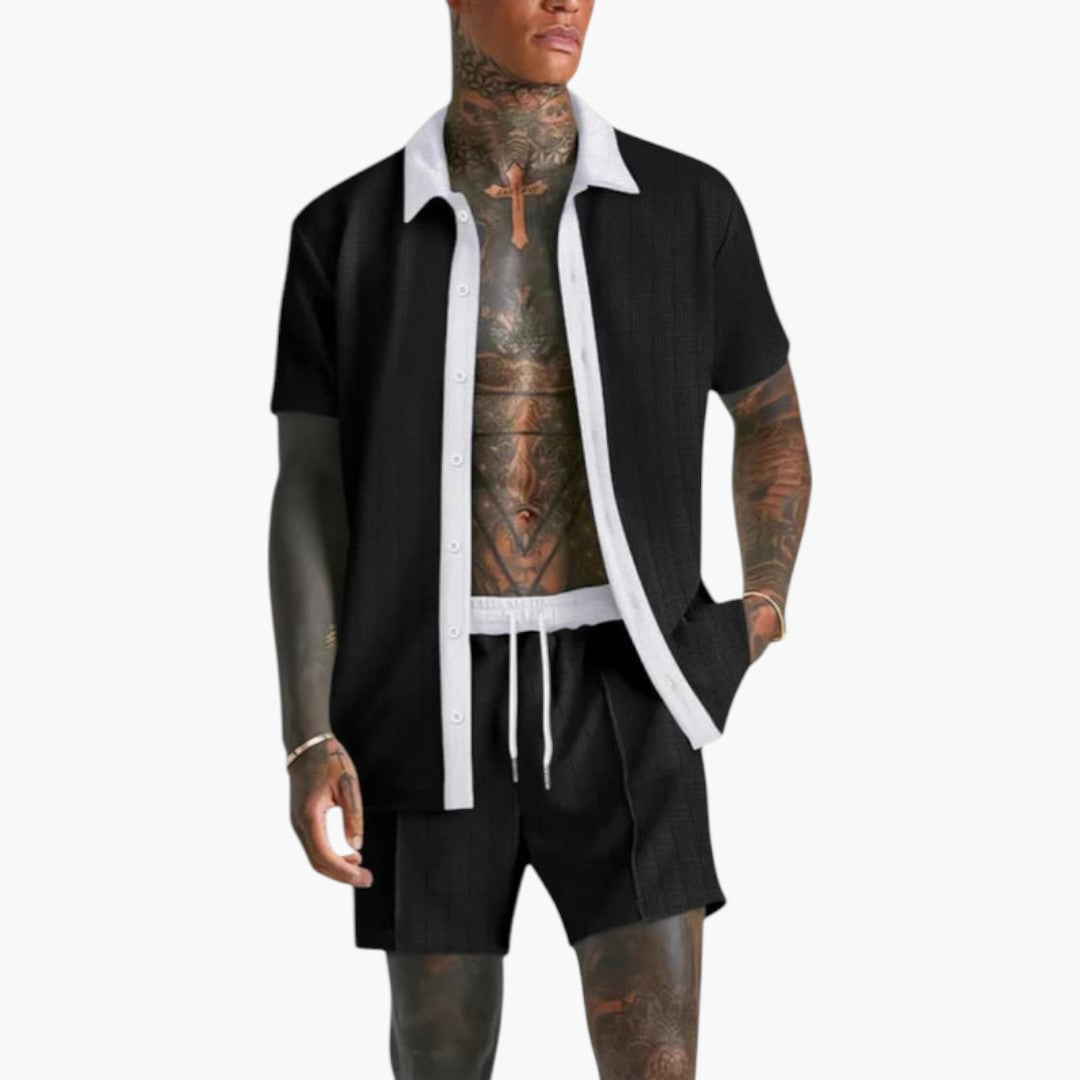 Ensemble d'été hommes a chemise à manches courtes