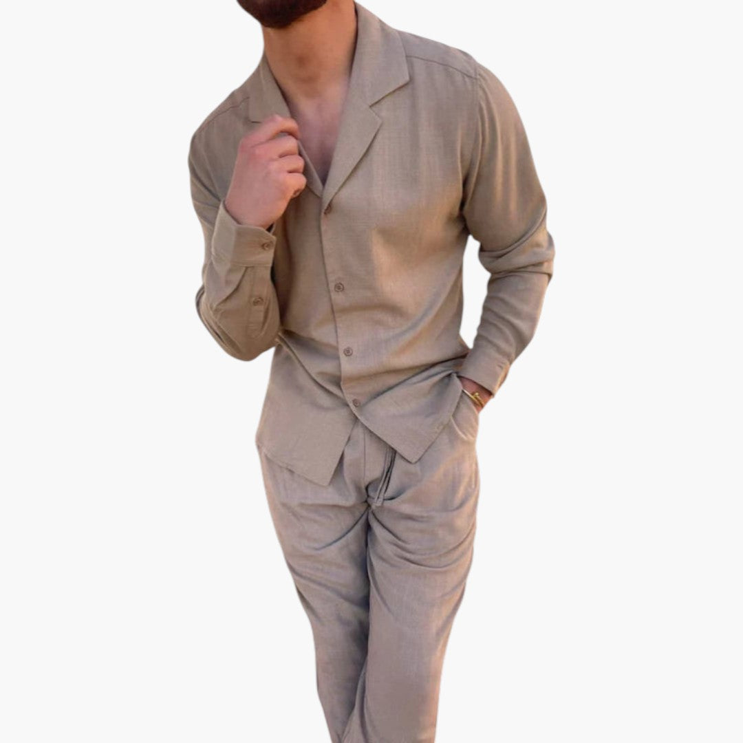 Ensemble d’été hommes deux pièces a pantalon élastique