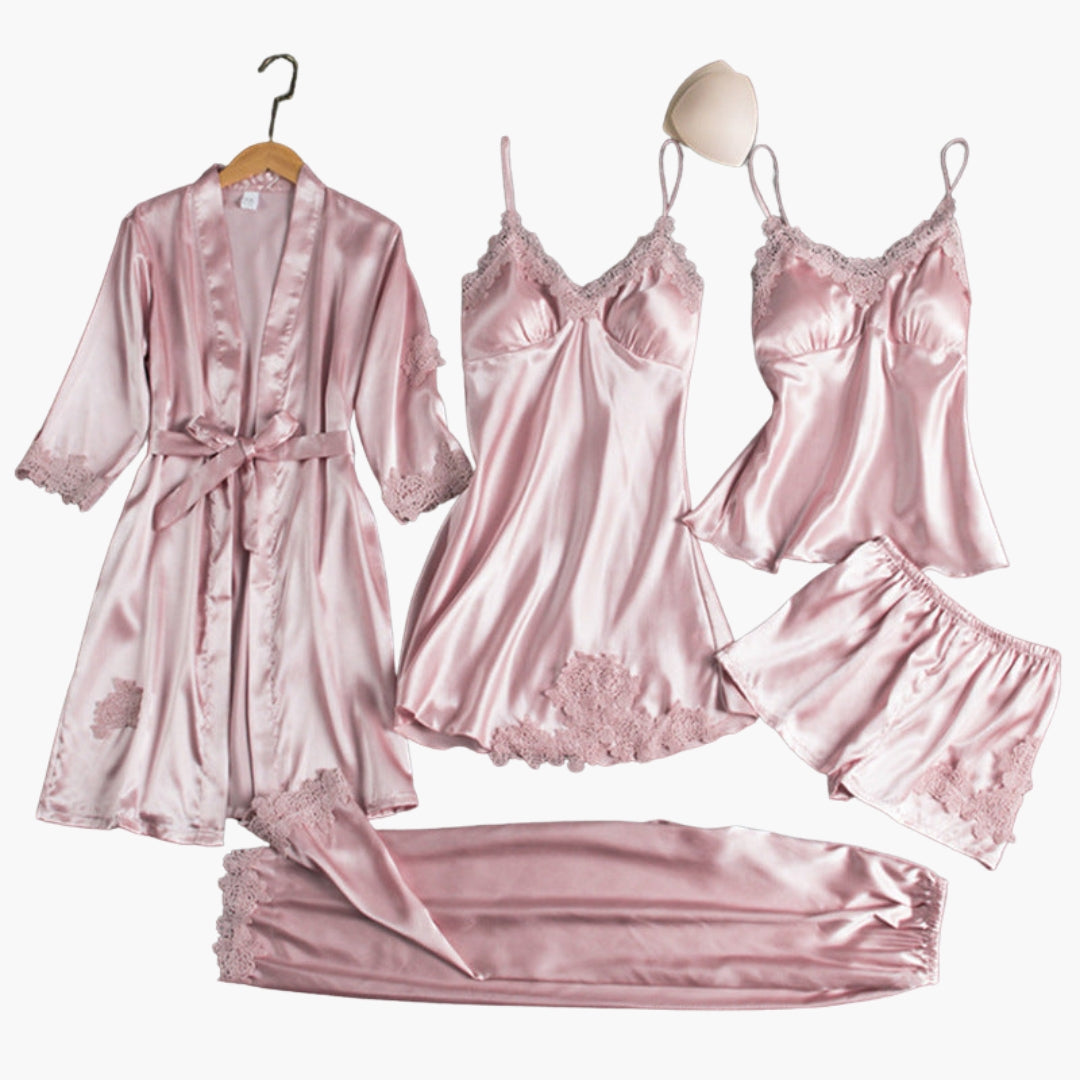 Ensemble de Pyjama Femme avec Finition en Dentelle