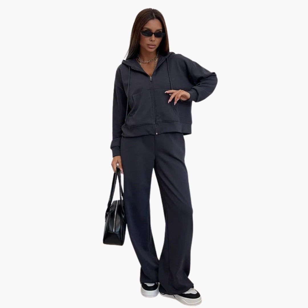 Damen-Sportset mit Kapuzenjacke