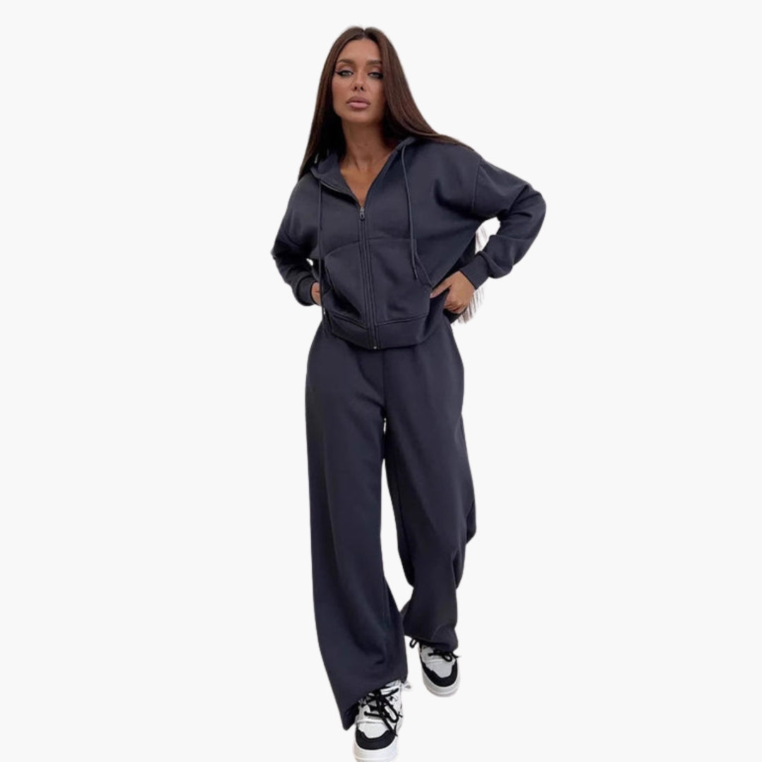Damen-Sportset mit Kapuzenjacke