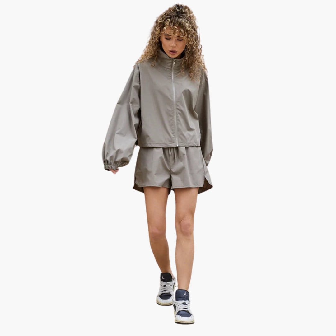 Completo sportivo donna con giacca con zip