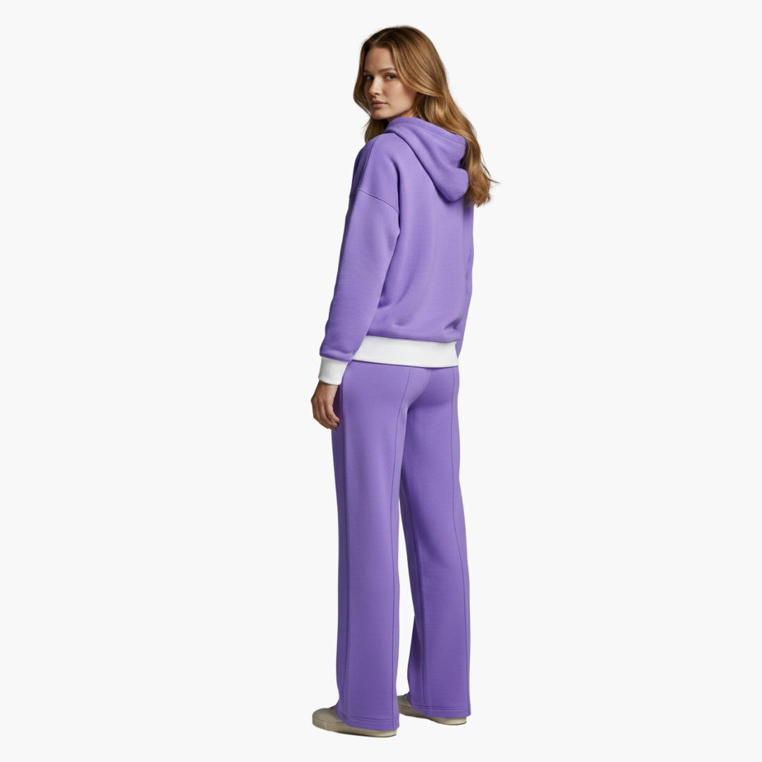 Ensemble deux pièces femme avec haut à capuche