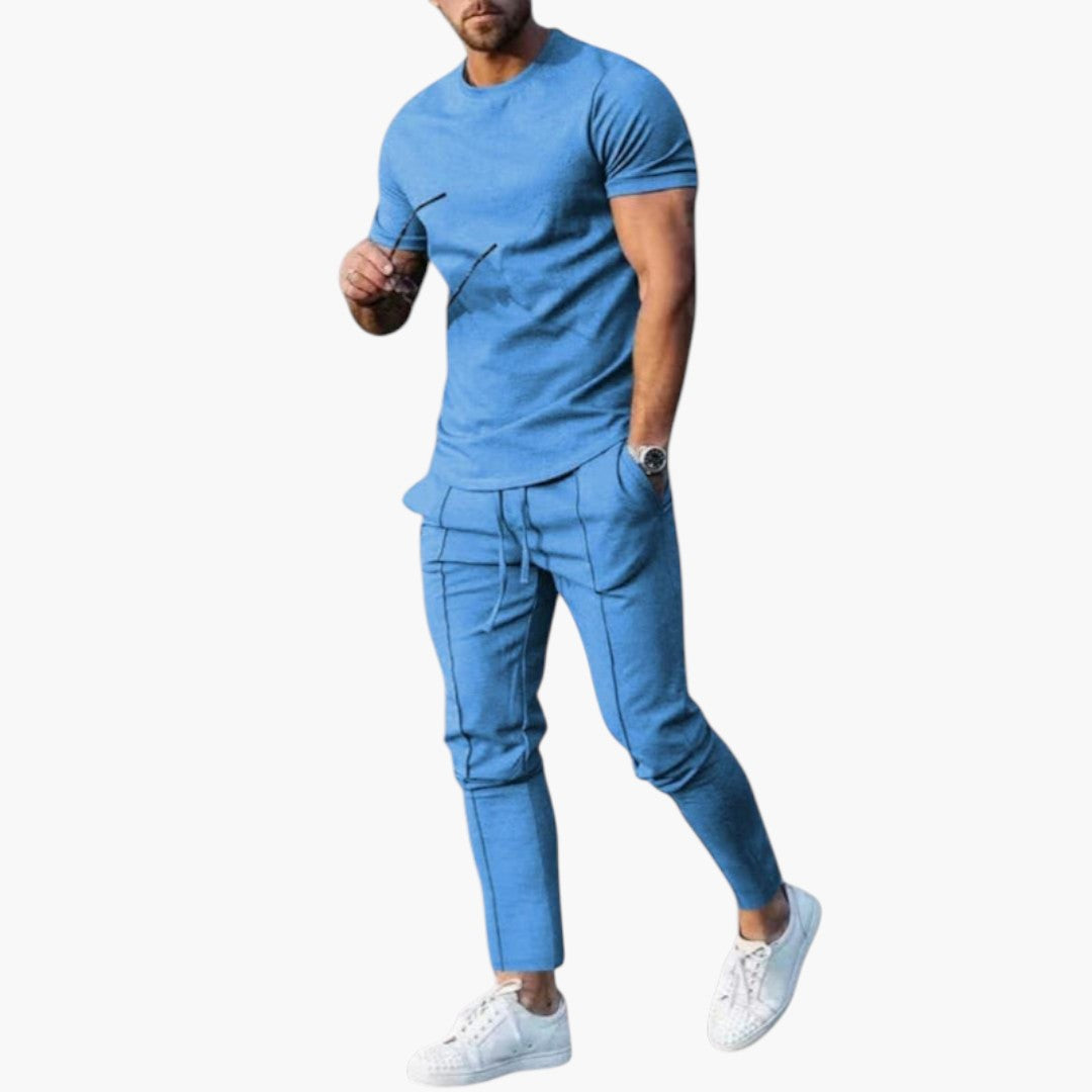Ensemble deux pièces hommes a T shirt manches courtes