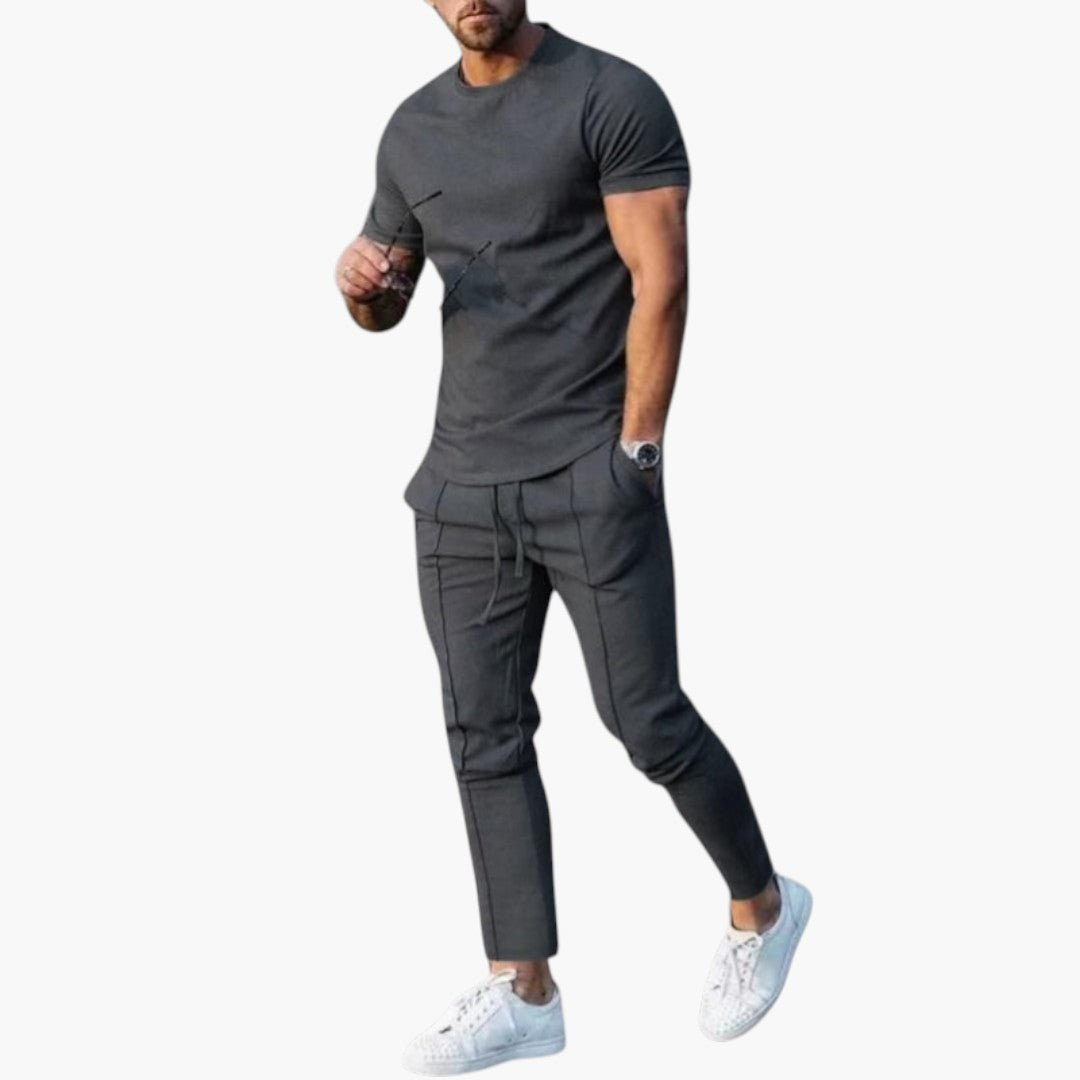 Ensemble deux pièces hommes a T shirt manches courtes