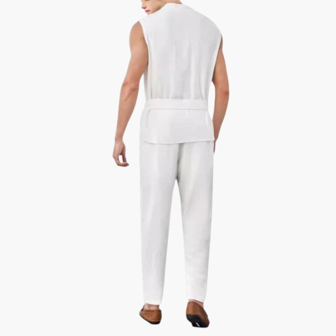 Ensemble deux pièces hommes a haut sans manches