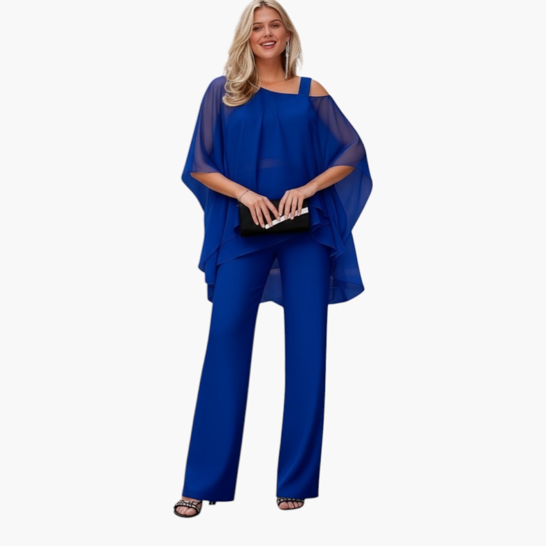 Ensemble deux pièces pour femmes avec haut drapé